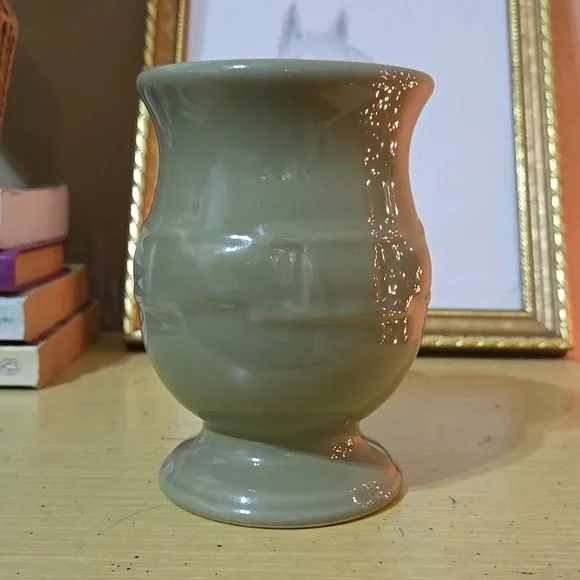 Longaberger Pottery Mug | Sage Green Footed Coffee Cup - Picture 5 of 7
